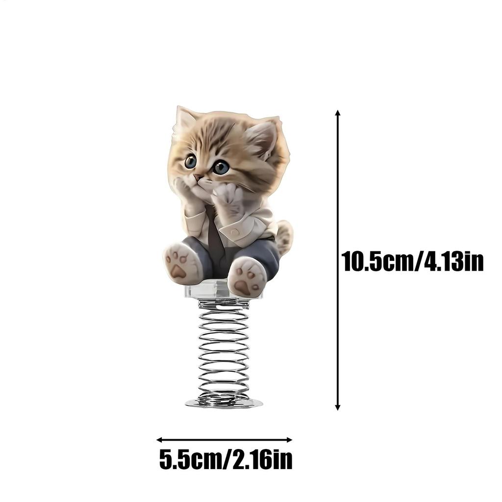 Car Dashboard Figures Auto Interior Figure Decoration 2D Acrylic Auto Interior Decor Cat Shape for Truck RV Desk Nightstand
