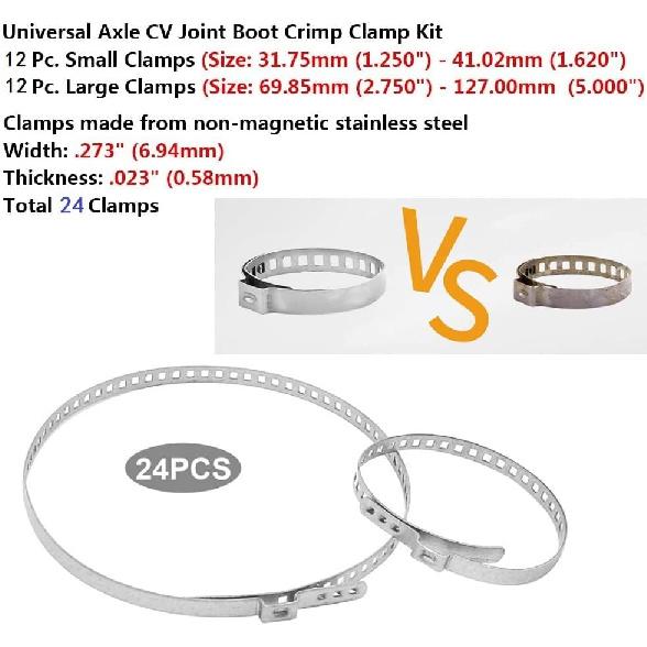 Clamp Pliers with CV Boot Clamps Kit, Ear Boot Tie Pliers,Stainless Steel Universal Adjustable AXLE CV Joint Boot Crimp Clamp Kit,Hose Axle Plier CV