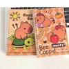 4PCS Creative A5 Paper Capybara Notebook Anime Internal Blank Page Student Notepad Thickened Cute School Supplies