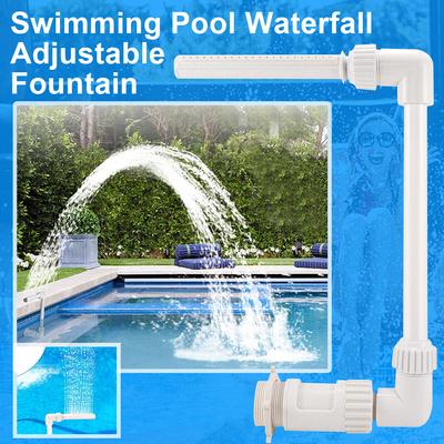Cascadă pentru piscină, kit de fântână reglabil, piscină în aer liber, iaz cu pești, cascadă, Maker, accesorii pentru piscină ușor de instalat