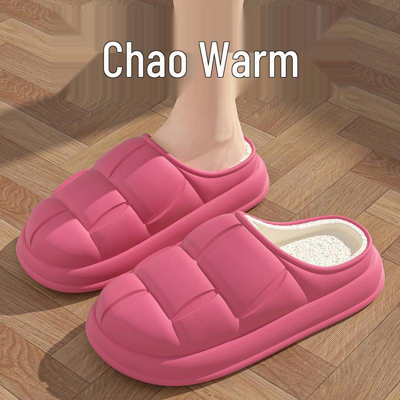 Winter Thick Sole Cotton Slippers, Indoor/Outdoor Unisex Warm Home Shoes