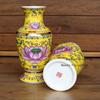1pc Ceramic Lotus Vase Household Enamel Colored Flower Vase Buddha Hall Vase Temple Sacrificial Decoration Home Decoration