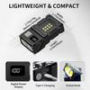 MINI USB Rechargeable LED Flashlight Portable Tail Magnet Work Light Super Bright Camping Lantern Side COB Emergency Torch Light