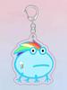 1pc My Little Pony Cute,Funny Frog Acrylic Keychain, Character Twilight Sparkle, Rainbow Dash, Pinkie Pie, Fluttershy, Suitable For Keys, Decorations,