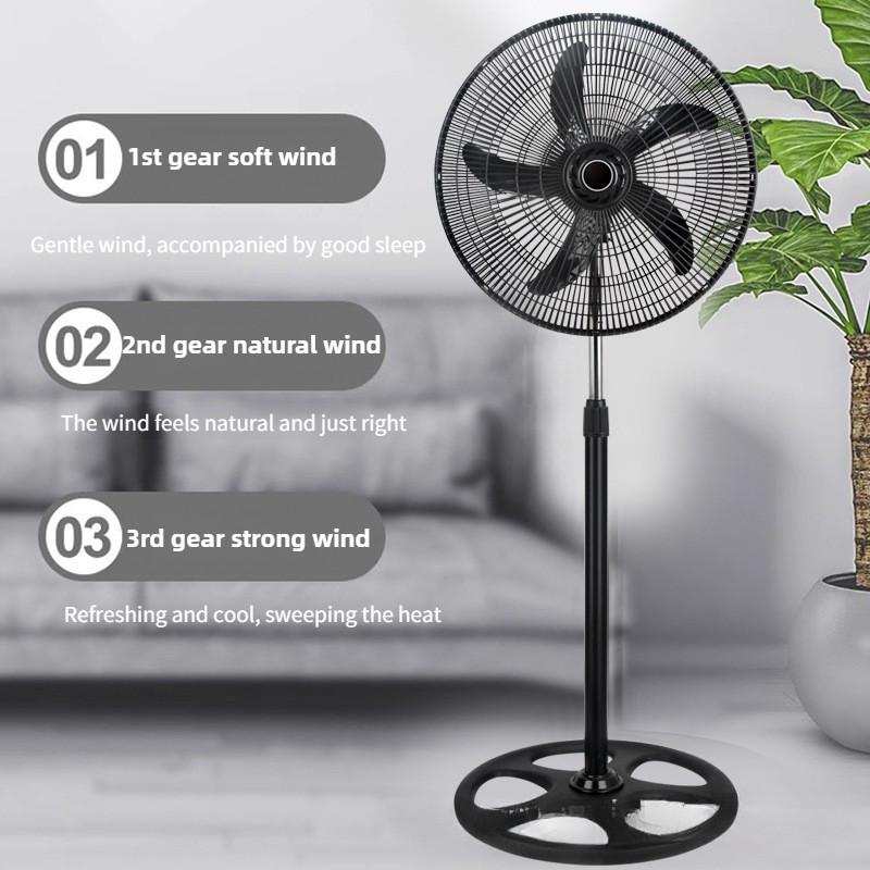 18 Inch Silent Floor Fan Household High Wind Air Circulation Fan Vertical Shaking Head Electric Fan