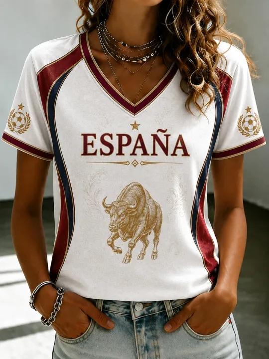 Camiseta de Aficionado al Fútbol de España Manga Larga Transpirable Secado Rápido Street Wear Casual Camiseta de Fútbol de Moda a Juego en Familia 2026 XL black