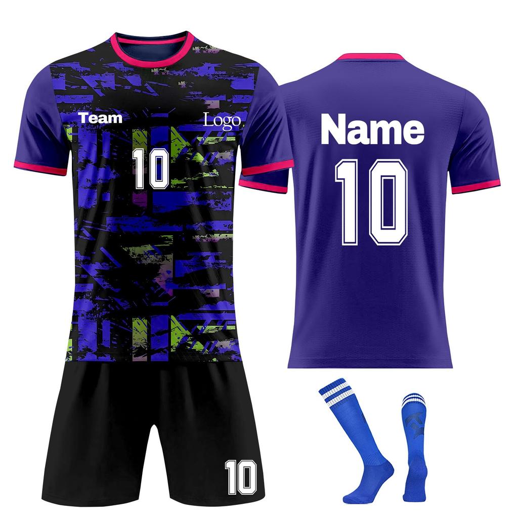 Personalised Shirts Kit Mens Girls With Name Number Custom Football Jerseys For Boys Training Suit
