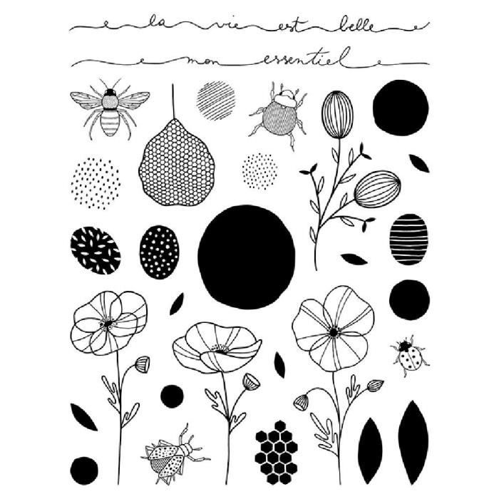 Set de tampons transparents - ARTEMIO - Mon essentiel - Insectes - Mixte - Adulte