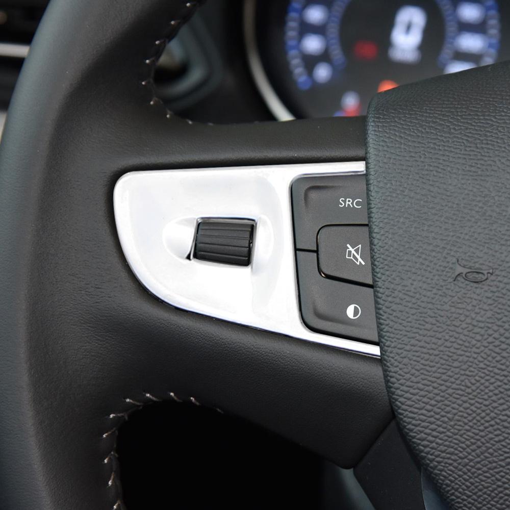 ABS Chrom Kohlefaser Auto Lenkrad Panel Abdeckung Zierleiste für Peugeot 408 2014 2015 für Peugeot 508 2011 - 2016 Aufkleber