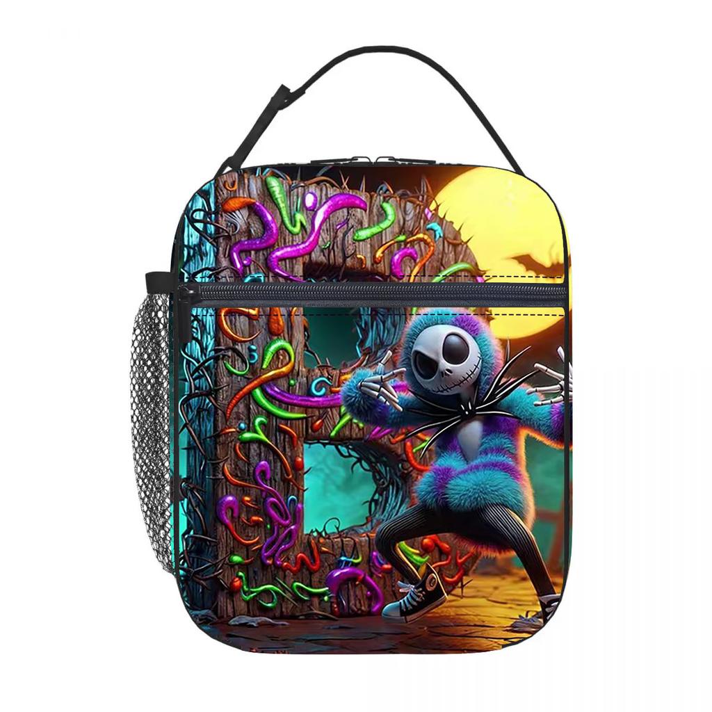 Christmas Horror Night Oxford Cloth Children's Lunch Bag Boy Girl Alphabet Cartoon Portable Insulation Handbag