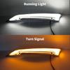 HDBUBALUS Motorcycle Windshield Trim Light LED Lighting Indicator Headlight Fairing Lights Amber Turn Signal White Daytime Running Lamp for Harley