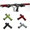1 Pair Rubber Bicycle Handlebar Grips Shockproof Ergonomic Design Double-sided Mountain Bike Handlebar Covers