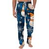 Men's Christmas-Printed Pocket & Sleep Pants | Soft Cotton Blend, Elastic Waist