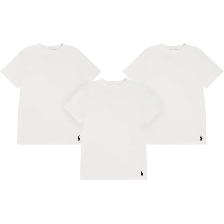 Polo Ralph Lauren T-Shirt Logo Embroidered Crew Neck Short Sleeve 3-Pack Kids Tops 9P5030-001