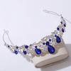 Silver Color Purple Crystal Bridal Tiaras Crowns Luxury Rhinestone Diadem Crown Tiara for Women Bride Wedding Hair Accessories