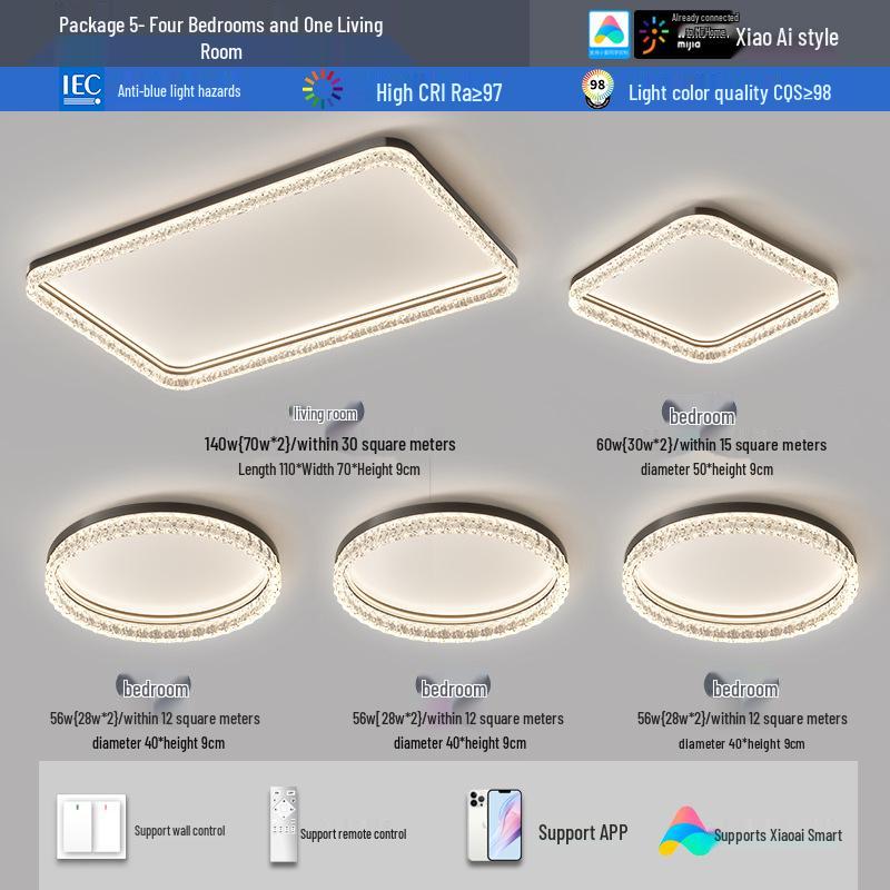 Italian Luxury Ceiling Lamp Set: 2025 Modern Atmospheric Design for Living Room