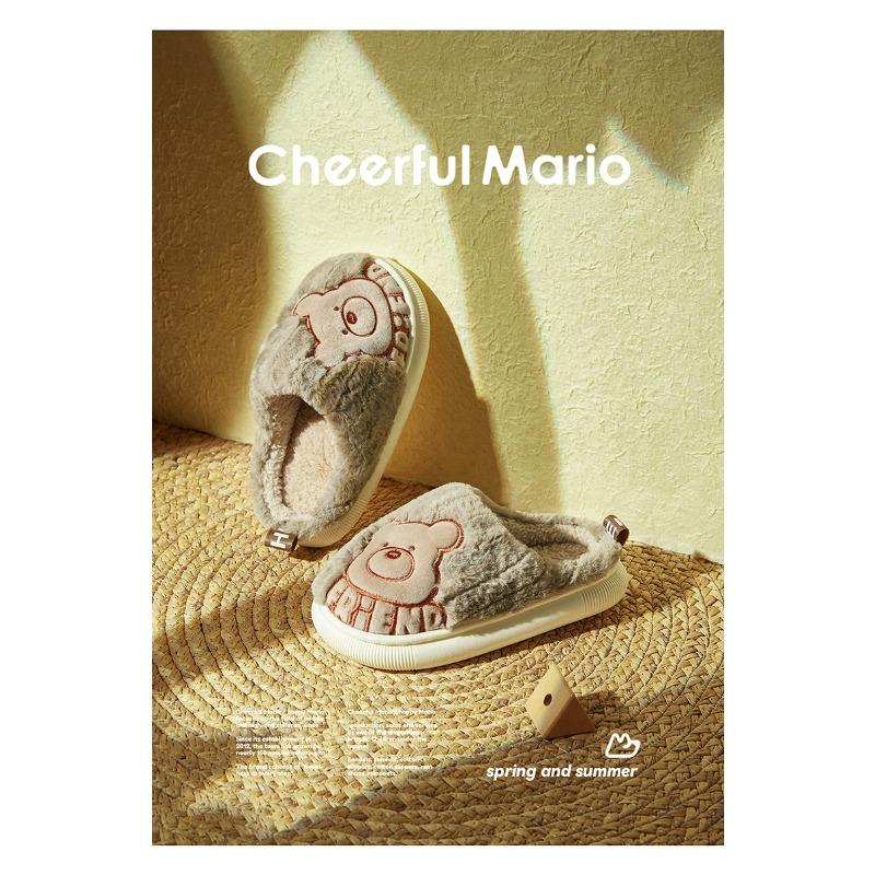 כפכפי כותנה לילדים נעלי הורה-ילד בנות מקורה חמות ללא החלקה חמוד ילדים גדולים ילדים נעלי בית לגברים