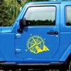 3D Car Sticker Compass Rose Navigate Mountain 4x4 Offroad Vinyl Sticker Decal Car Decal