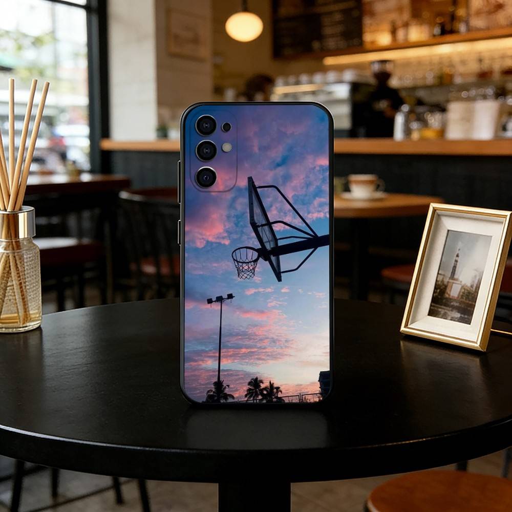 

Sunset Basketball Phone Case Black Silicone Soft For Samsung S25,S24,S21,S22,S23,S30,Ultra,S20,Plus,Fe,Lite Samsung S24ULTRA