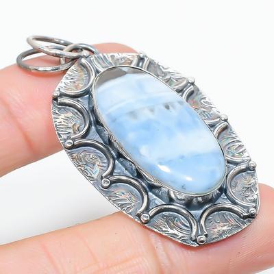 Natural Owhyee Opal Gemstone Handmade 925 Sterling Silver Pendant 2.29" y9T59