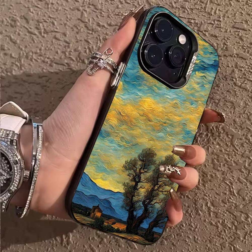 V-Van Gogh Phone Case For iPhone 17 16 15 14 13 12 11 PRO MAX TPU Soft To Skin-friendly Cover