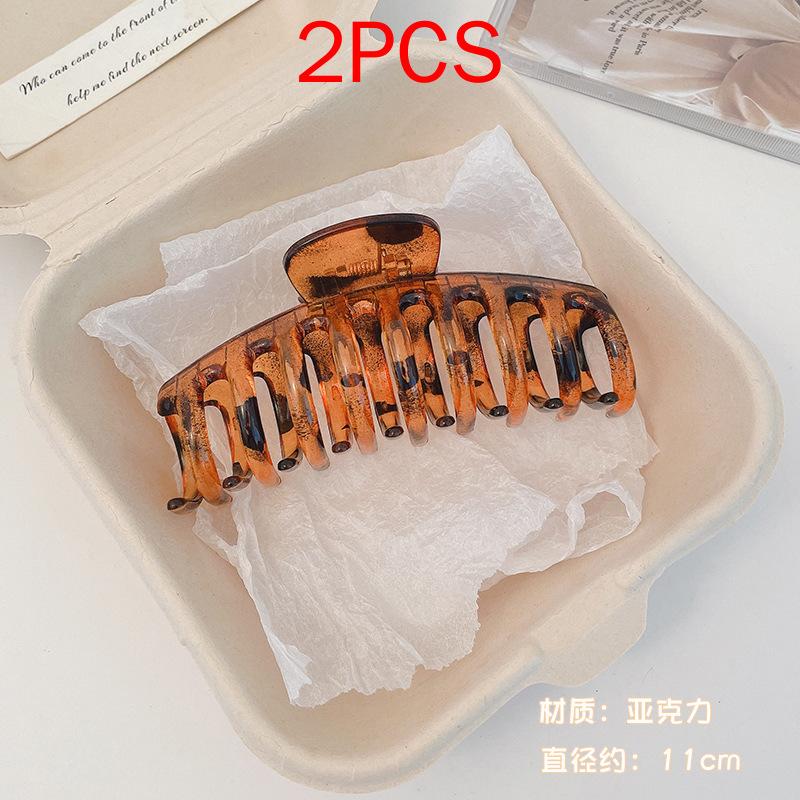 (87 Styles) 2pcs/ Set New Large Jelly Color Hair Clip Acrylic Hair Claw Shark Clamp For Women Girls Fashion Summer Updo Headwear Hair Accessories