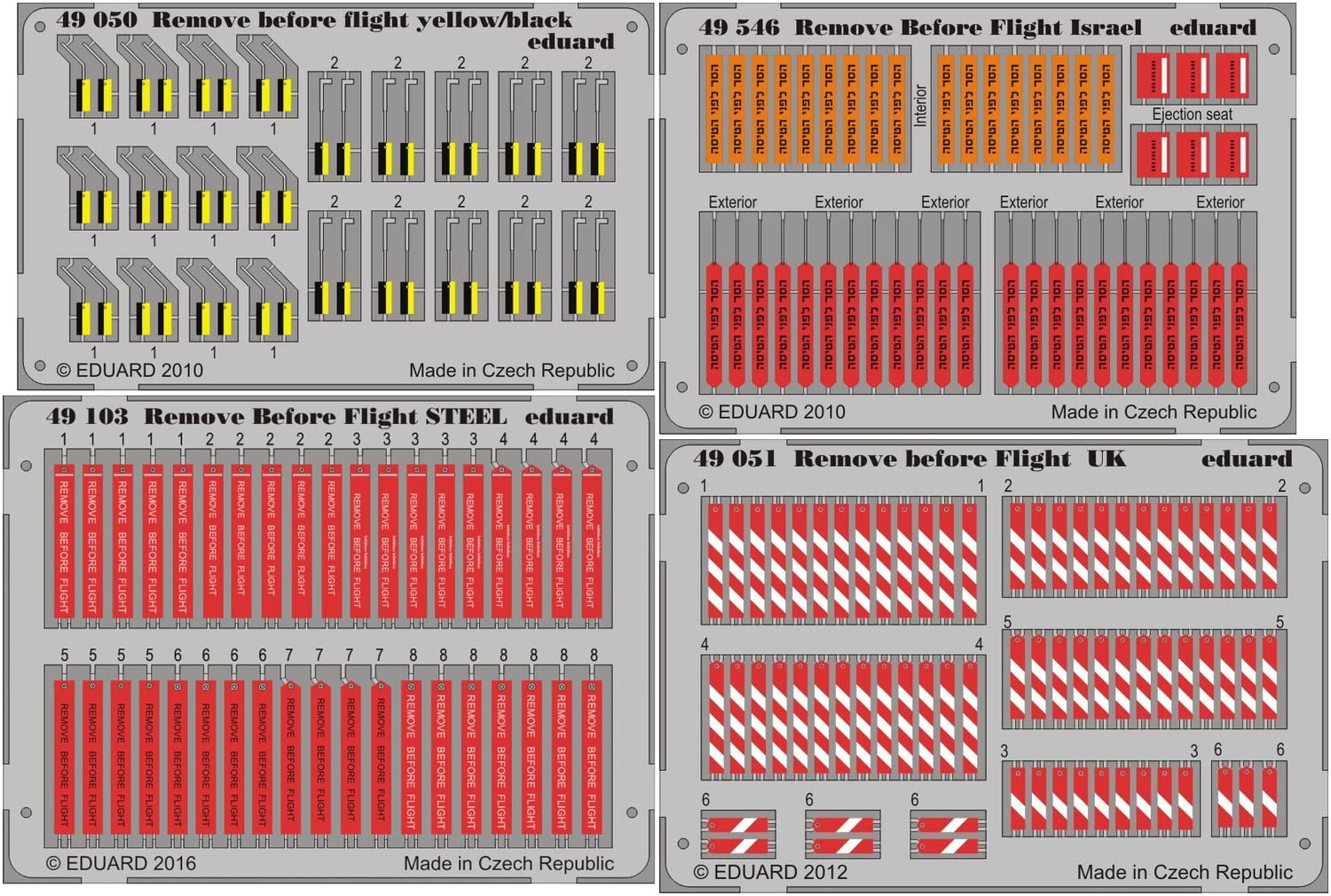 

Eduard Big Ed Remove Before Flight Parts Set Plastic Model Parts EDUBIG49341 1/48