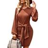 Women O-Neck  Long Sleeve Knit Stretchable Elasticity Slim Sweater Bodycons  Sweater Dress