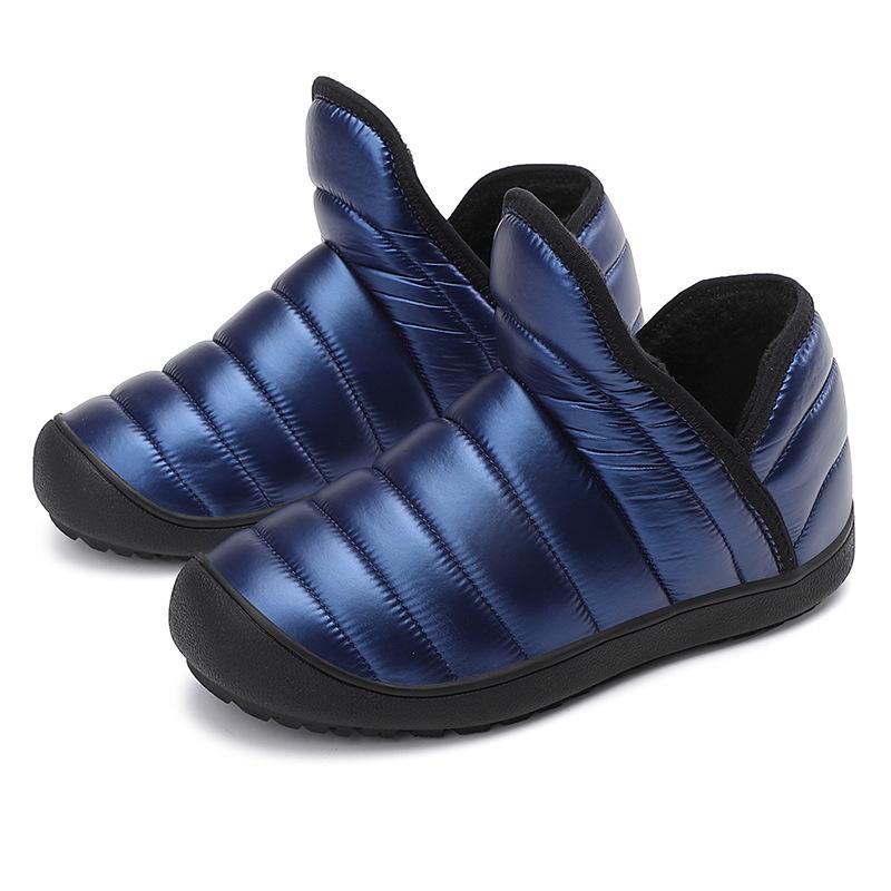 Botas de nieve de terciopelo para mujer, zapatos informales de lona, cálidos, impermeables, de algodón, de caña alta, gruesos, antideslizantes, para invierno