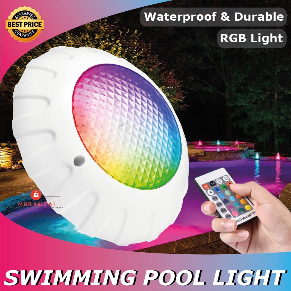 Schwimmbadleuchte LED RGB Farbwechsel DC12V IP68 Wasserdicht Teichleuchte mit Fernbedienung Unterwasserleuchte
