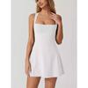 Sexy Slim Fit Tank Dress With Square Neck And Milk Silk Fabric For Summer