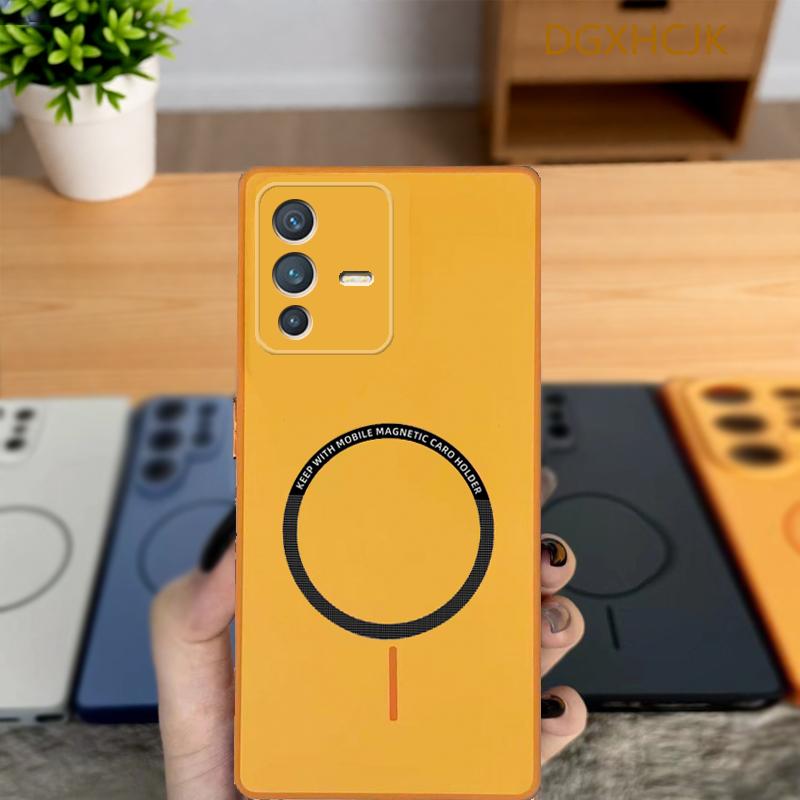 For Vivo V23 Case vivo v23 5G Phone Case VIVO V23 5G Cover Vivo V2130 Cases Shookproof Color magnetic hard Silicone back cover