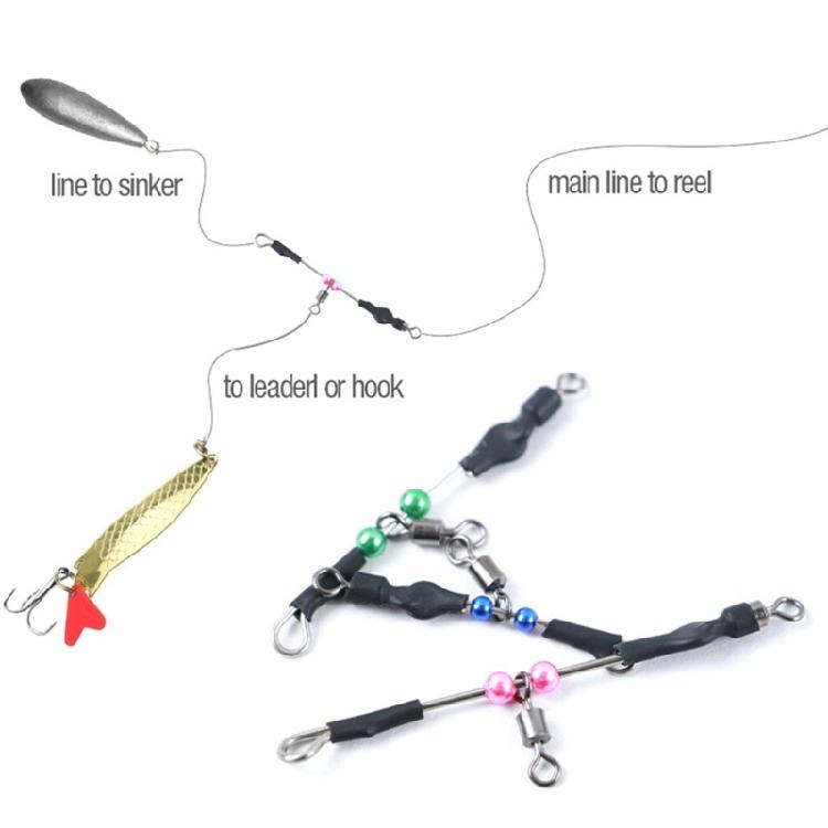 Bearing Swivels Connector Fast Hook for Anglers Easy to Use Fishing Tackle Accessories Fishing Connectors with Beads