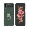 Applicable to Samsung zFlip7 ultra-thin mobile phone case folding screen matte ribbon pull rope ring Z flip4 protective case