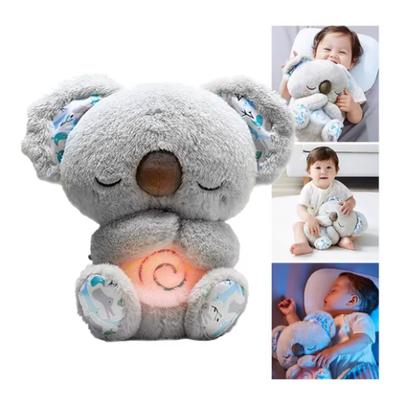 Breathing Koala With Light Sound Baby Sleep And Playmate Koala Musical Stuffed Plush Toy Newborn Sensory Comfortable Baby Gifts