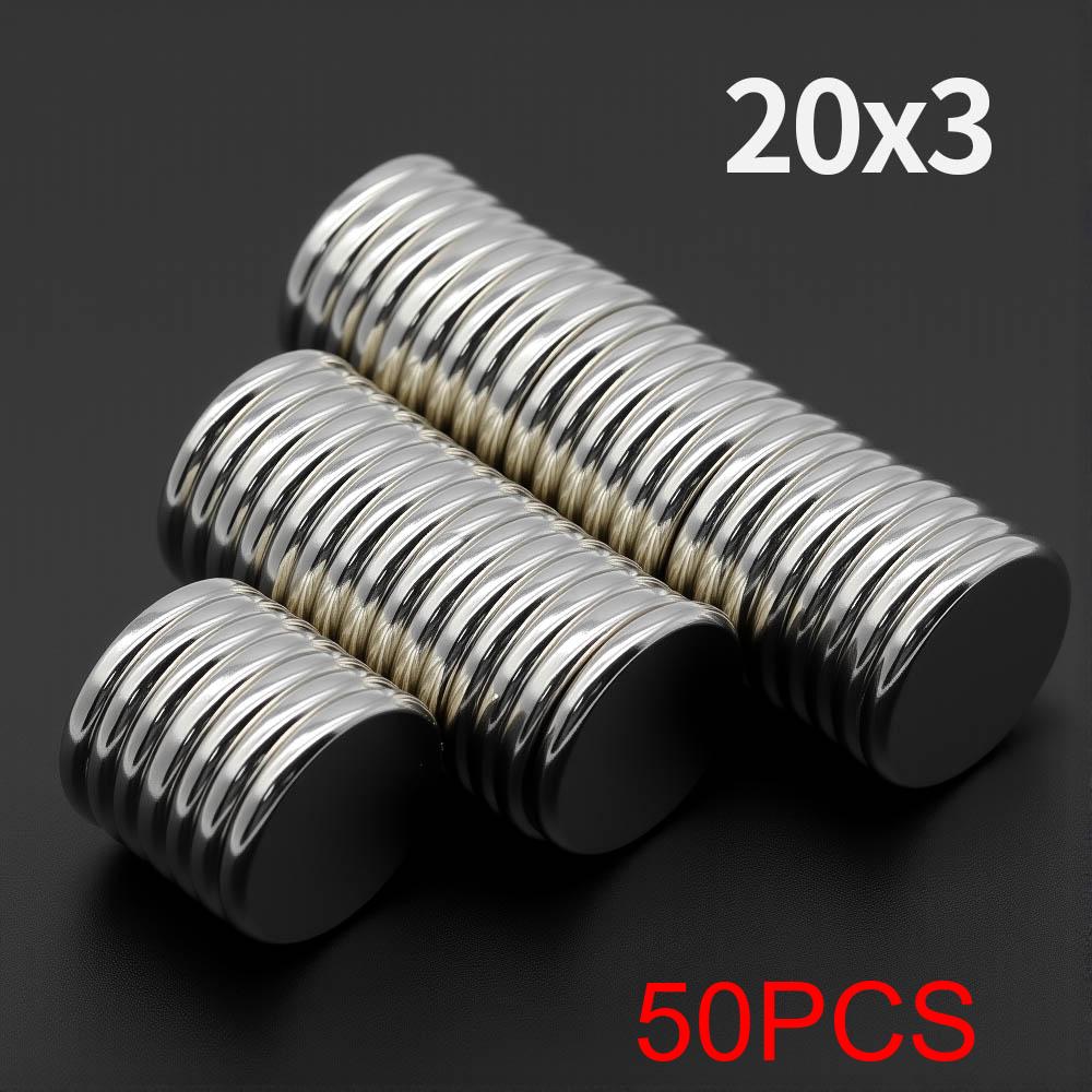 20x3mm Powerful Neodymium Magnet N35 NdfeB Permanent Magnetic imanes Round Super Strong Fridge Magnets DIY