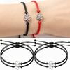 10 pièces 2026 Bracelets Trèfle à Quatre Feuilles pour Femmes Hommes Réglable Fait Main Corde Rouge Porte-Bonheur Couple Amitié Bijoux Accessoires