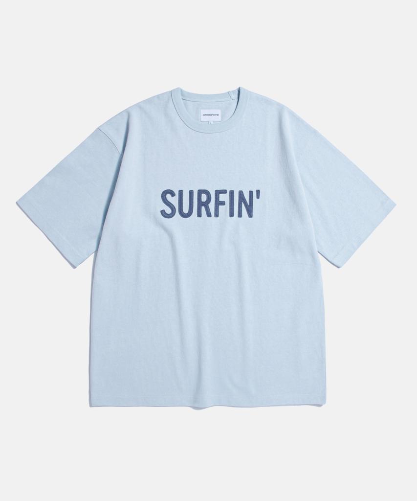 ESPIONAGE Surfin Heavyweight Tee Ice Blue