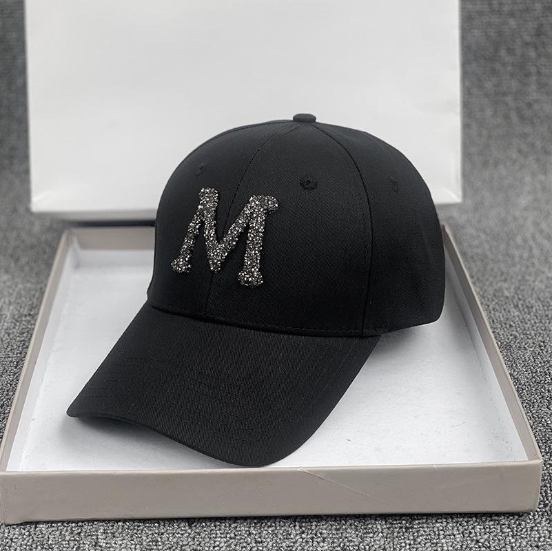 Rhinestone Broken M Baseball Cap Children Travel Vacation Sun Protection Visor Male Couple Cap Tide