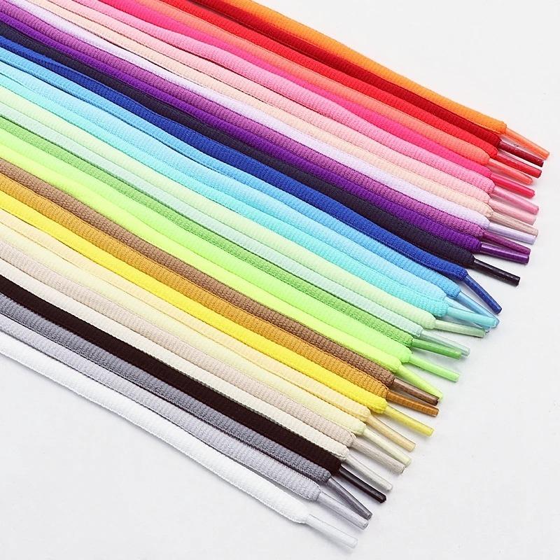 Half Round 4mm Solid Color Shoelaces Classic Sneaker Replacement Shoe Strings 120cm 1Pair High Quality