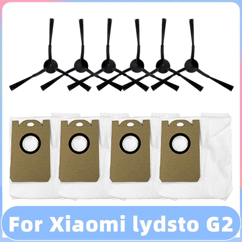 Compatible for Xiaomi Lydsto G2 Main Side Brush Hepa Filter Mop Cloths Rag Dust Bag Replacement Accessory Kit Spare Part