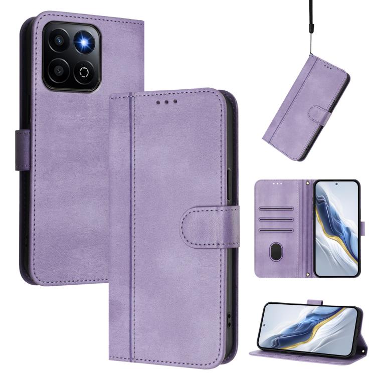 Linien-Spleißschnalle Retro Leder Handyhülle