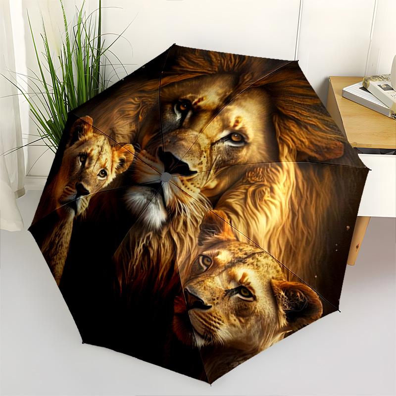 1pc animal Umbrella Portable Folding Umbrella Iron Frame Hole Bone Structure Outdoor Home Umbrella