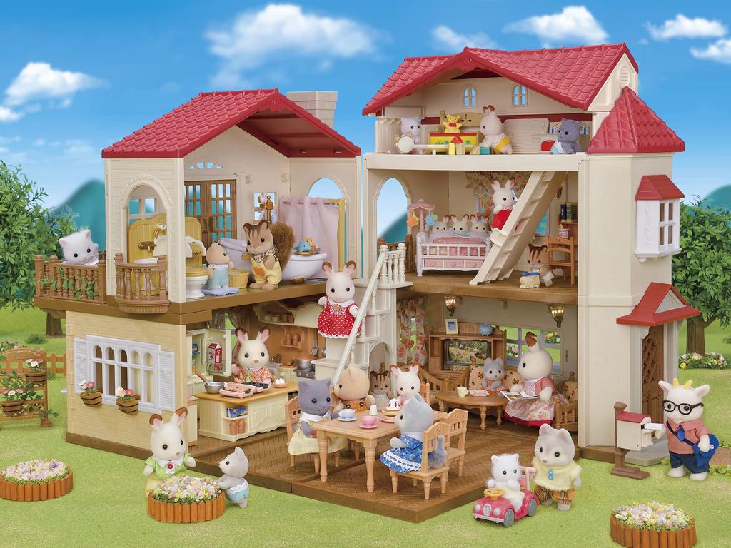 Sylvanian Families Casa Casa con Tetto Rosso Stanza Segreta nell'Har51 ST Mark Giocattolo Certificato Casa delle Bambole per Età 3 e Sylvanian Epoch [Grande - Soffitta]