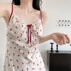 Internet celebrities live sexy women's pajamas ice silk suspender nightgown pure desire storm point thin hanging skirt loungewear with chest pad