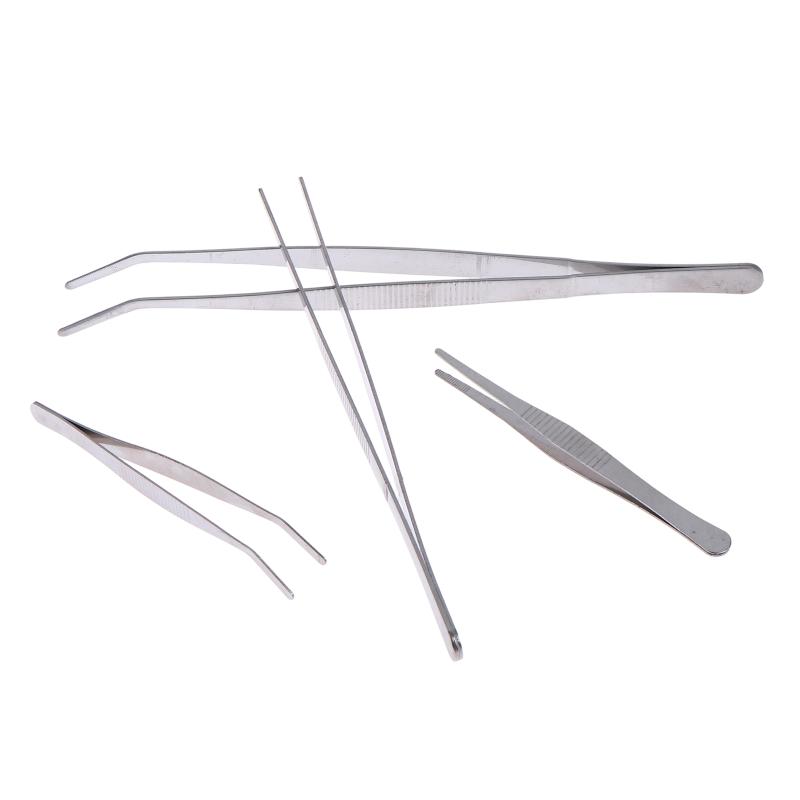 Aquarium Tweezers Pliers Fish Tank Plant Aquascape Tools Straight Curved Micro-Landscape Forceps Clip Aquatic Feeding Tongs