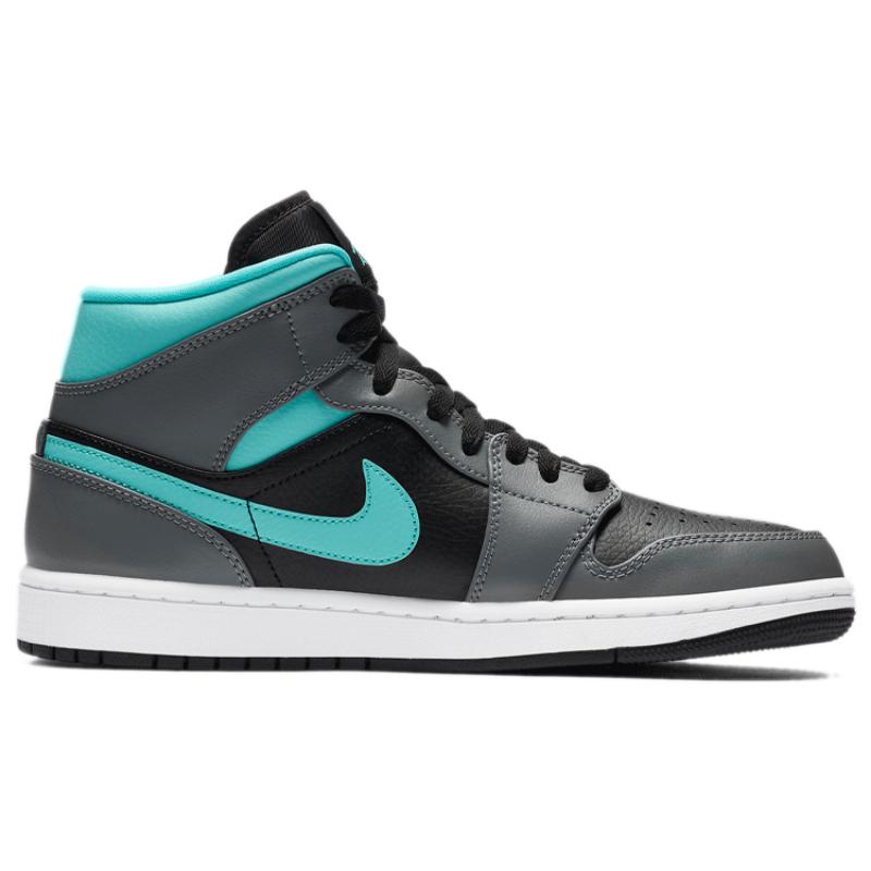 Jordan 1 Mid Grey Aqua Jordan 554724-063