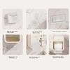 Baizi Bathroom No-Drill Storage Rack Toilet Paper Holder Face Towel Storage Box Wall-Mounted Tissue Box Napkin Roll Holder Rack