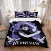 Set Biancheria da Letto Mercoledì Addams Copripiumino Regalo per Camera da Letto, Include 1 Copripiumino e 2 Federe, Senza ImbottituraB460