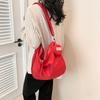 Stylish Fashionable Solid Color Women's Shoulder Bag Canvas Tote For College Students